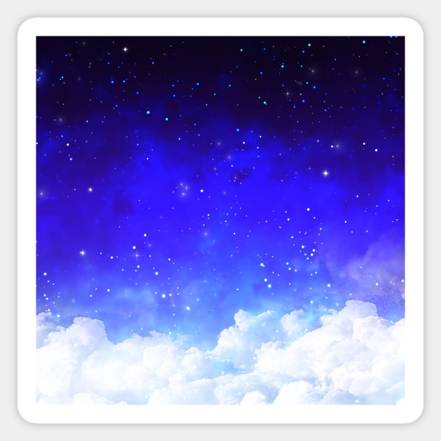 Night sky galaxy print Sticker by RavenRarities